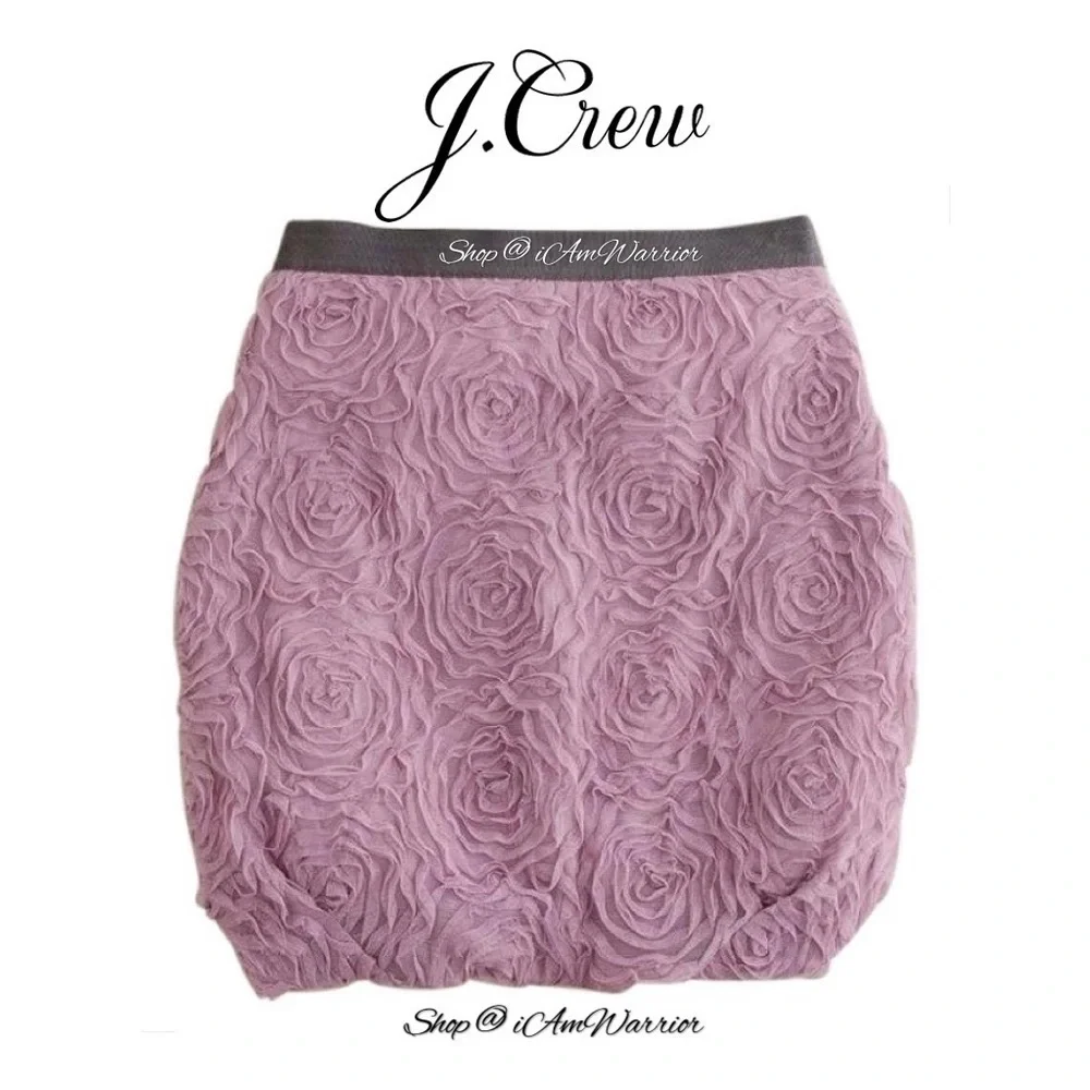 J.Crew tulle orchid pink/lavender rosette bubble skirt *shop@iamwarrior